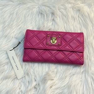 Marc Jacobs Pink Quilted Leather Continental Wallet